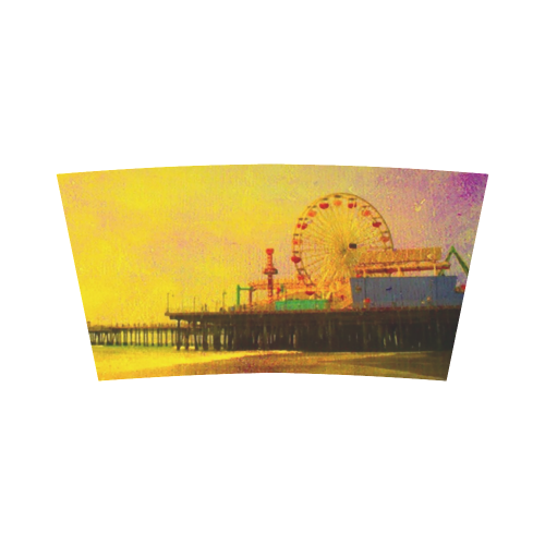 Yellow Purple Santa Monica Pier Bandeau Top