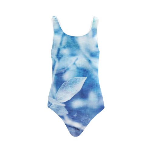 Blueberry Blues Vest One Piece Swimsuit (Model S04)