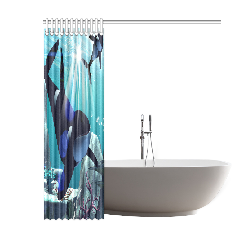 Awesome orca Shower Curtain 60"x72"