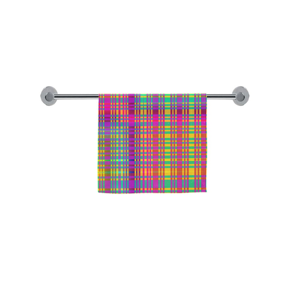 Rainbow Tartan Custom Towel 16"x28"