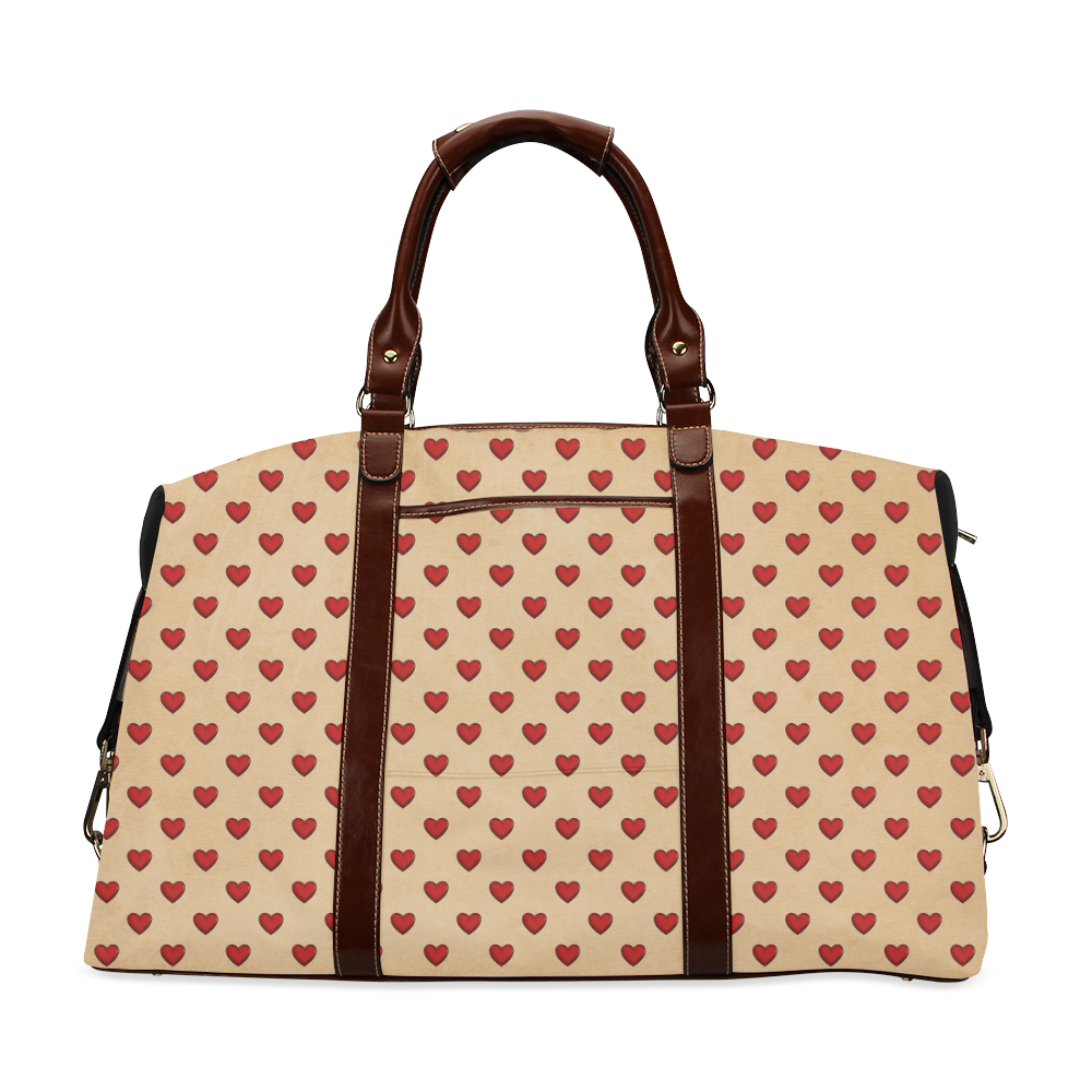 RETRO HEARTS Classic Travel Bag (Model 1643)