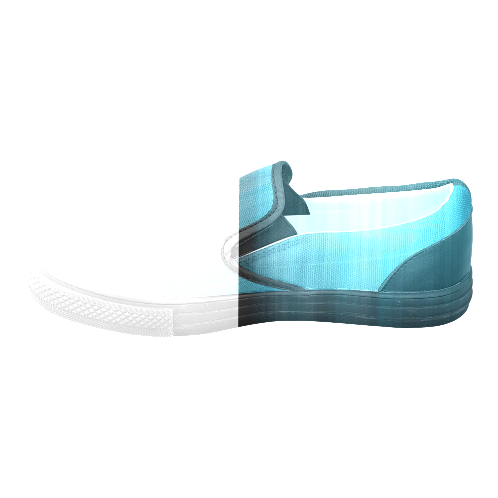 blue streaks Men's Unusual Slip-on Canvas Shoes (Model 019)