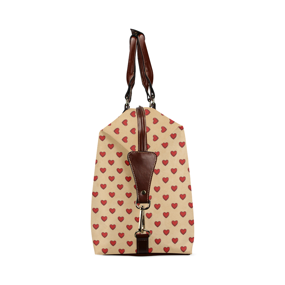 RETRO HEARTS Classic Travel Bag (Model 1643)