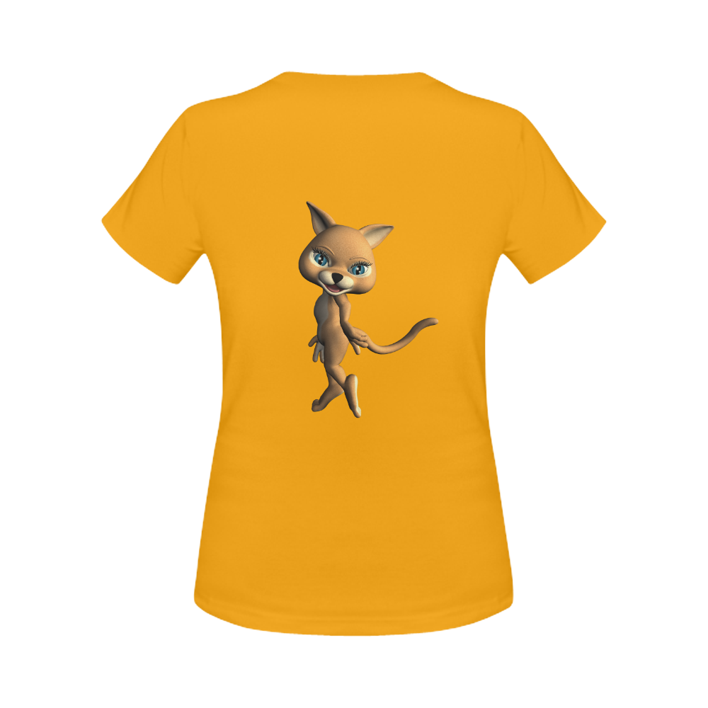 Cute cat Women's Classic T-Shirt (Model T17）