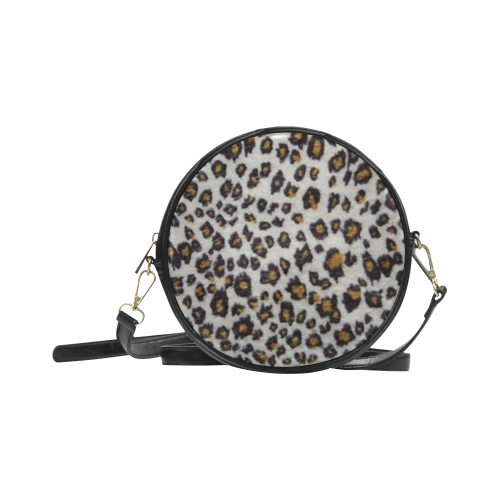 Leopard Print Round Sling Bag (Model 1647)