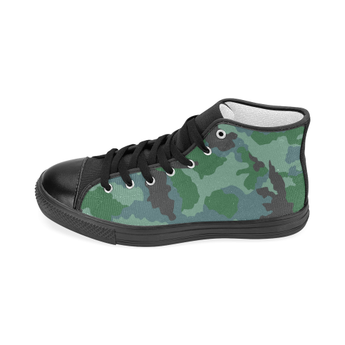 woodland camouflage pattern 2 Men’s Classic High Top Canvas Shoes (Model 017)