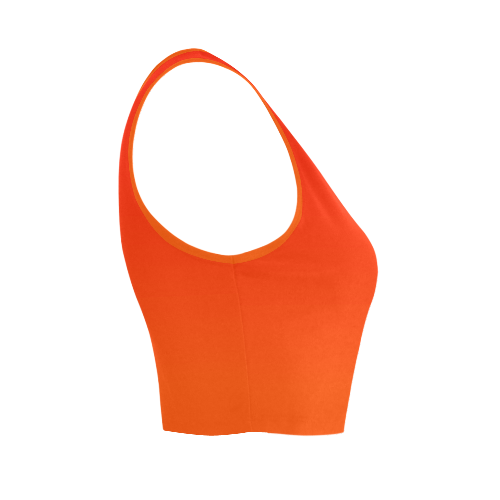 Orange-red gradient VAS2 Women's Crop Top (Model T42)