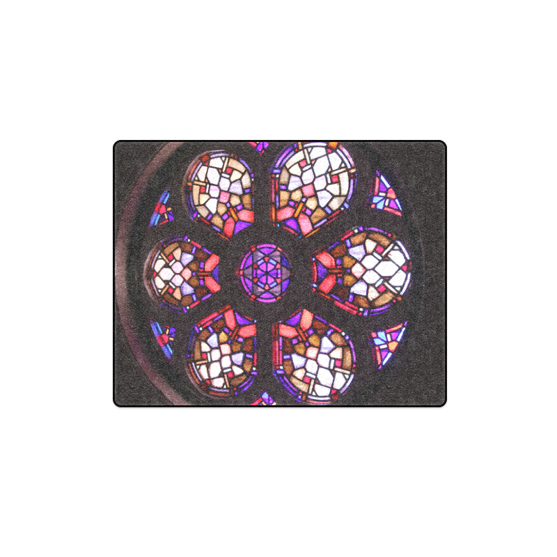 Purple Rosary Window Mandala Blanket 40"x50"