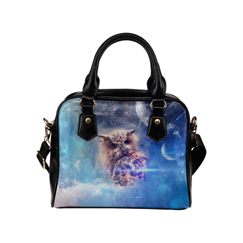 Owl in the universe Shoulder Handbag (Model 1634)