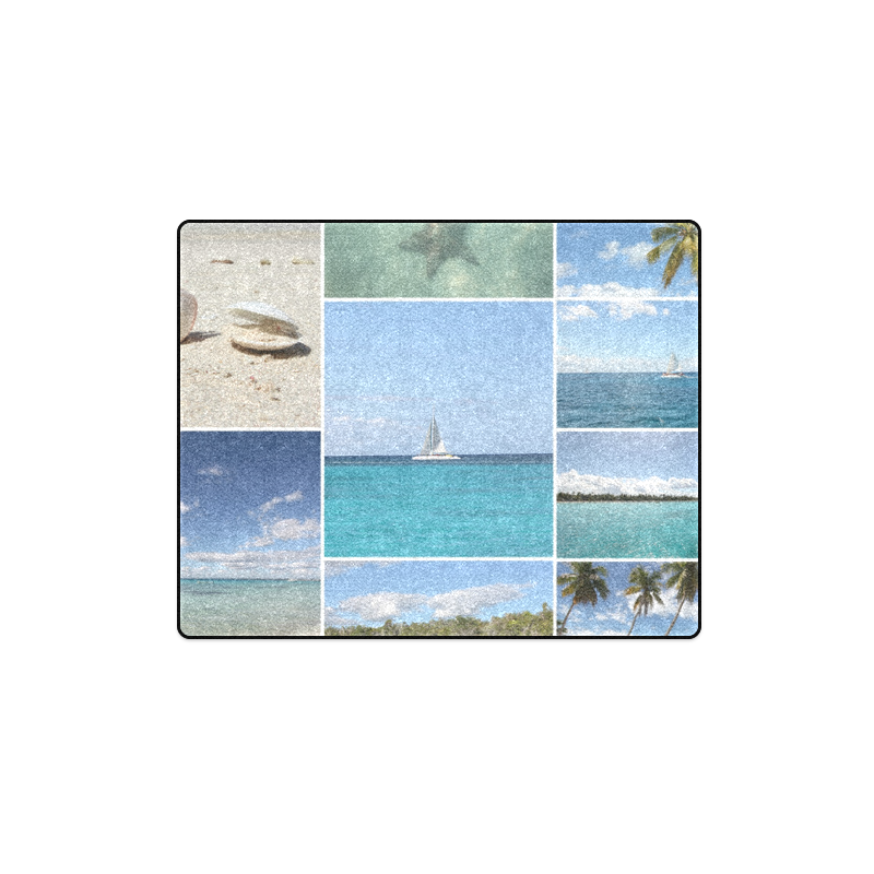 Isla Saona Caribbean Photo Collage II Blanket 40"x50"