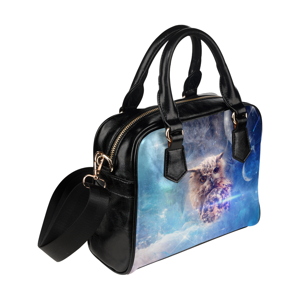 Owl in the universe Shoulder Handbag (Model 1634)