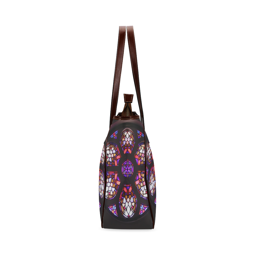Purple Rosary Window Mandala Classic Tote Bag (Model 1644)