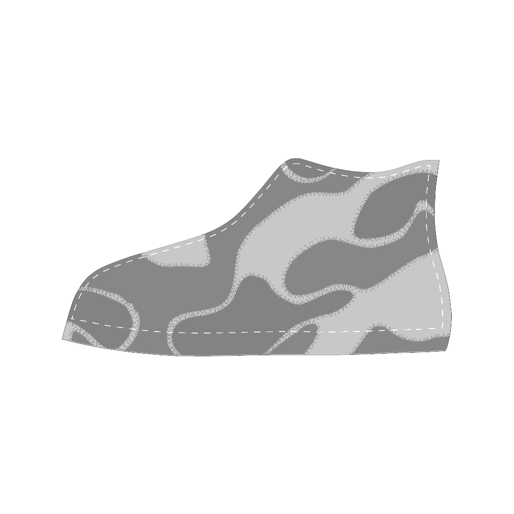 black and gray Camouflage Men’s Classic High Top Canvas Shoes (Model 017)
