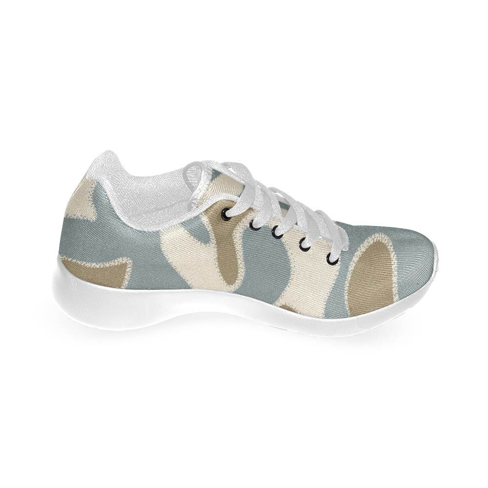 white  brown blue Camouflage Men’s Running Shoes (Model 020)