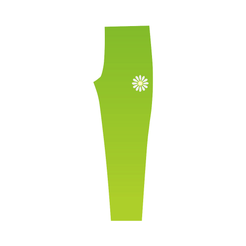 Daisy flower on green gradient VAS2 Capri Legging (Model L02)