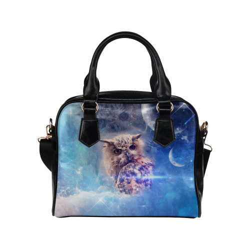 Owl in the universe Shoulder Handbag (Model 1634)