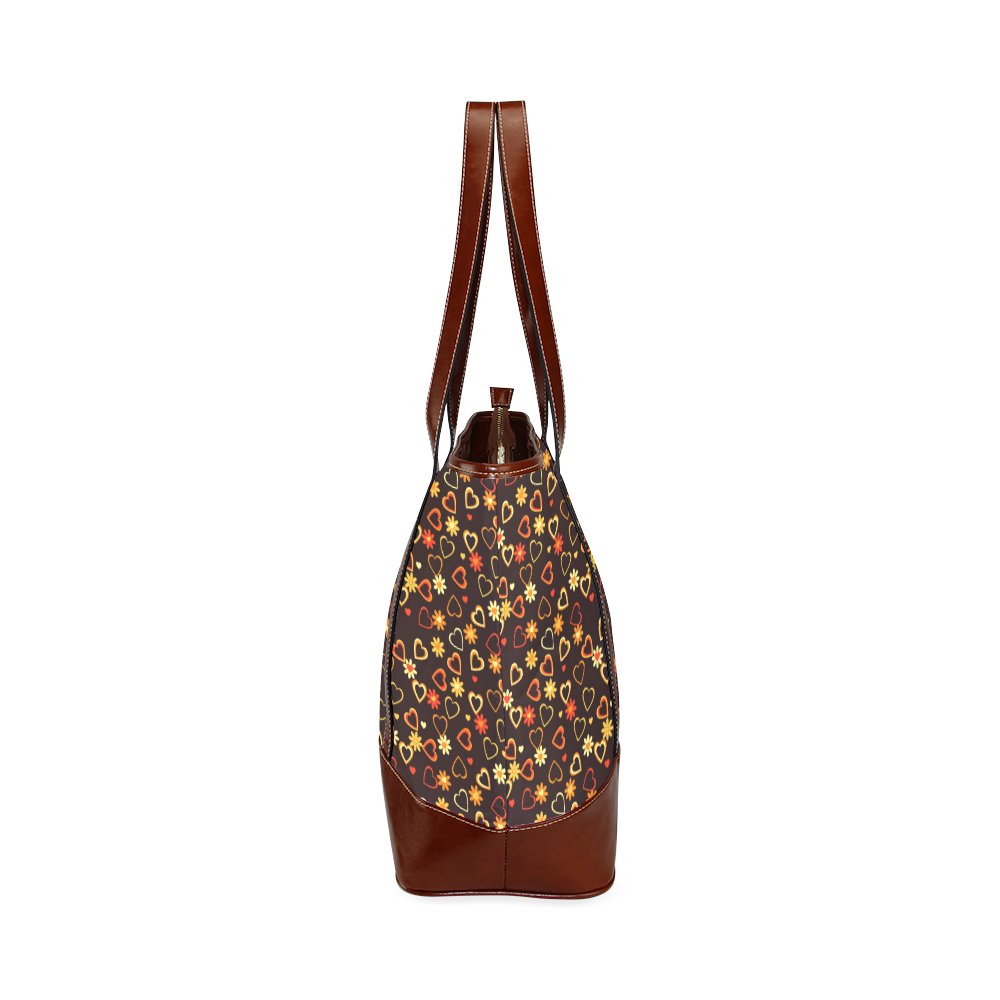 Hearts And Flowers Tote Handbag (Model 1642) | ID: D284598