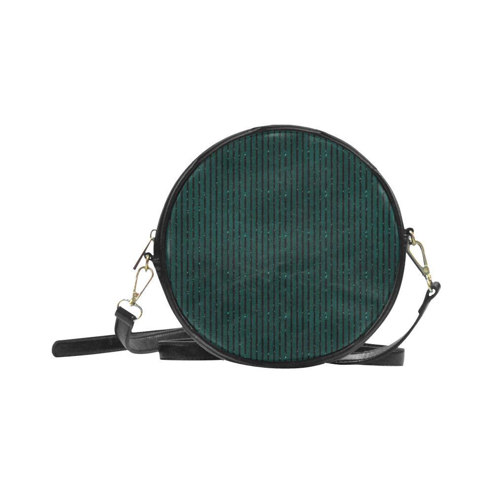 Teal Stripe Round Sling Bag (Model 1647)
