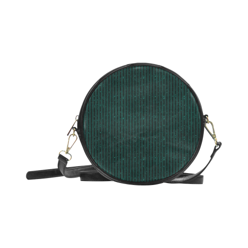 Teal Stripe Round Sling Bag (Model 1647)