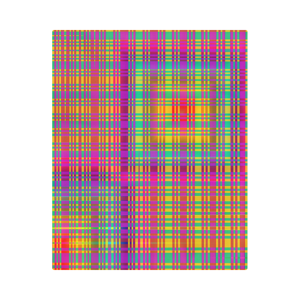 Rainbow Tartan Duvet Cover 86"x70" ( All-over-print)