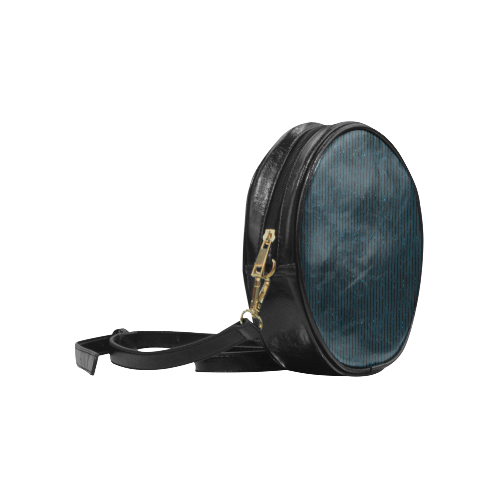 Turquoise Stripe Round Sling Bag (Model 1647)