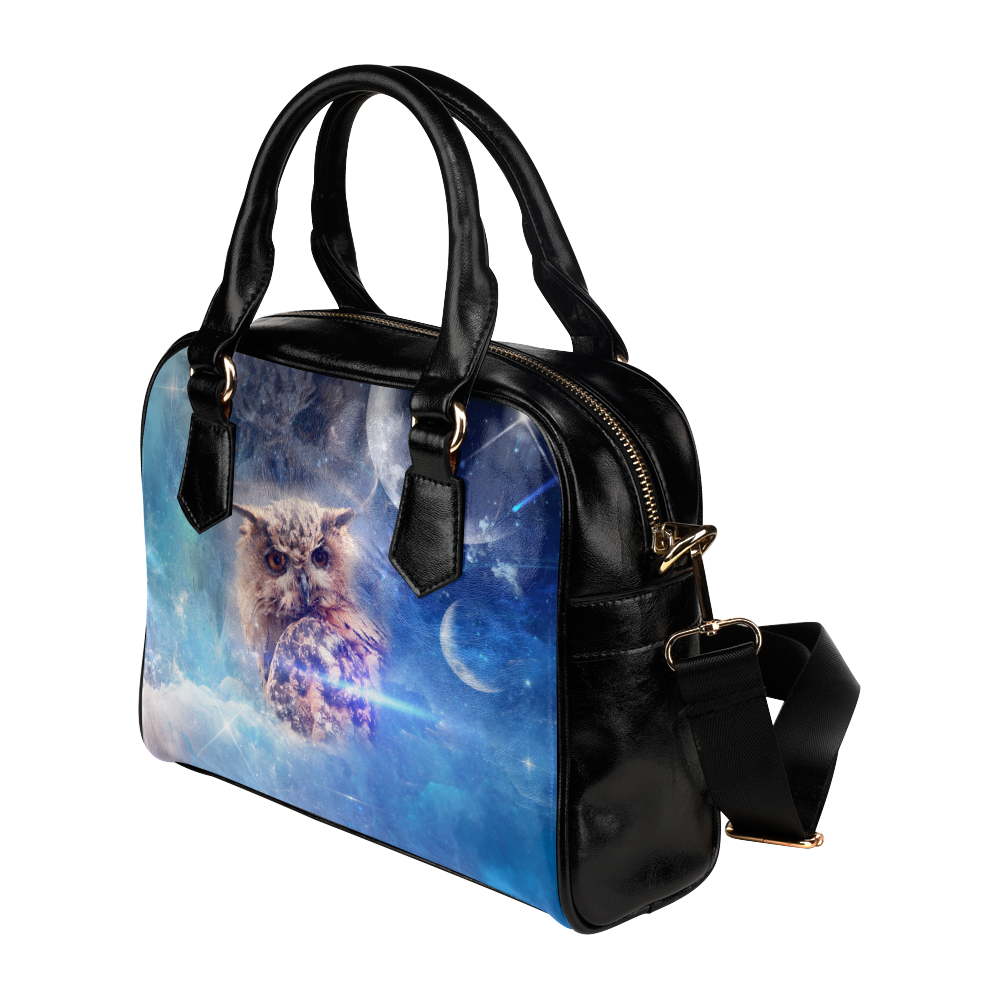 Owl in the universe Shoulder Handbag (Model 1634)