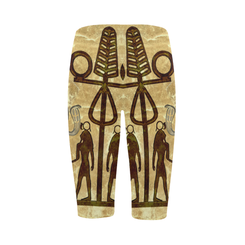 Egyptian sign Hestia Cropped Leggings (Model L03)