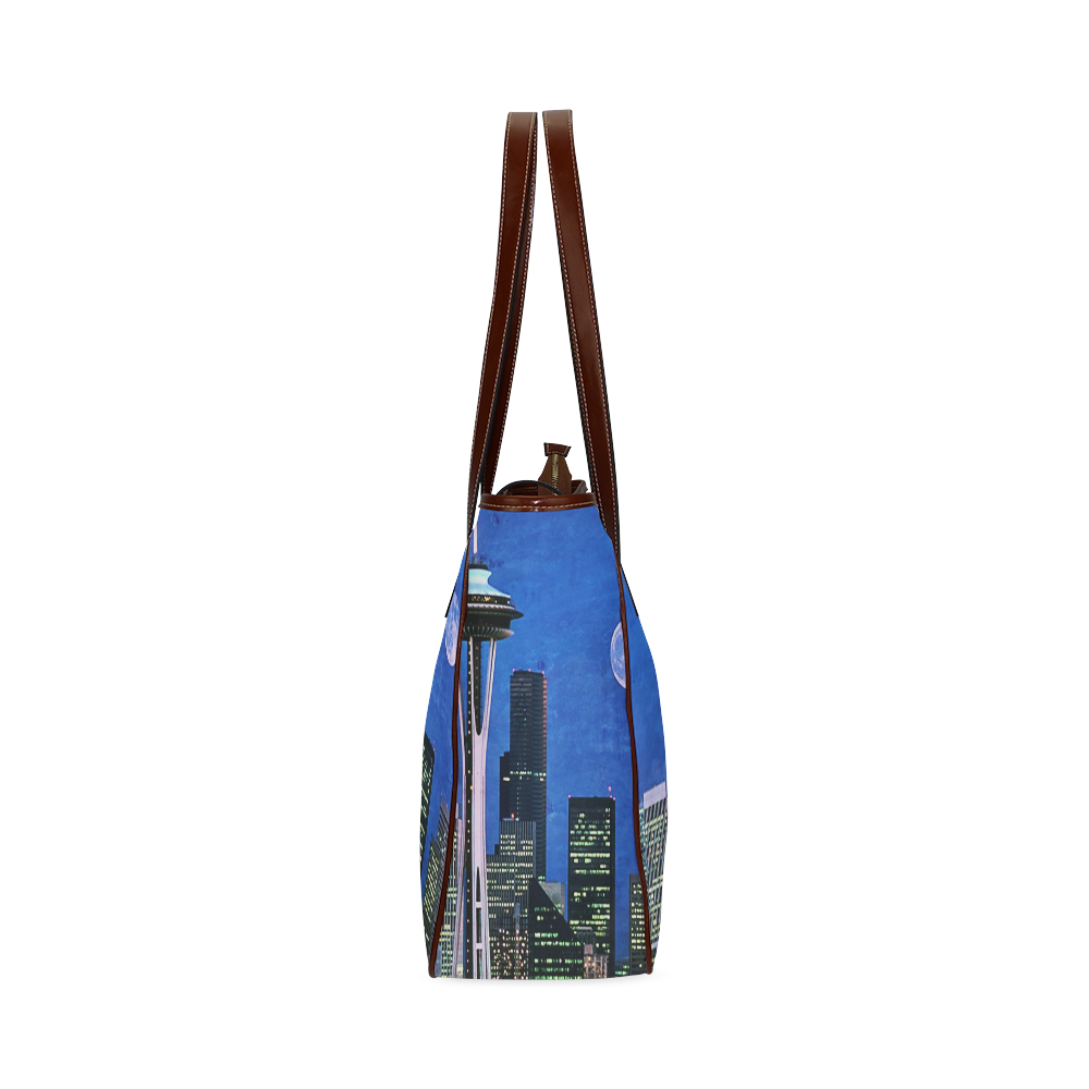 Seattle Space Needle Watercolor Classic Tote Bag (Model 1644)