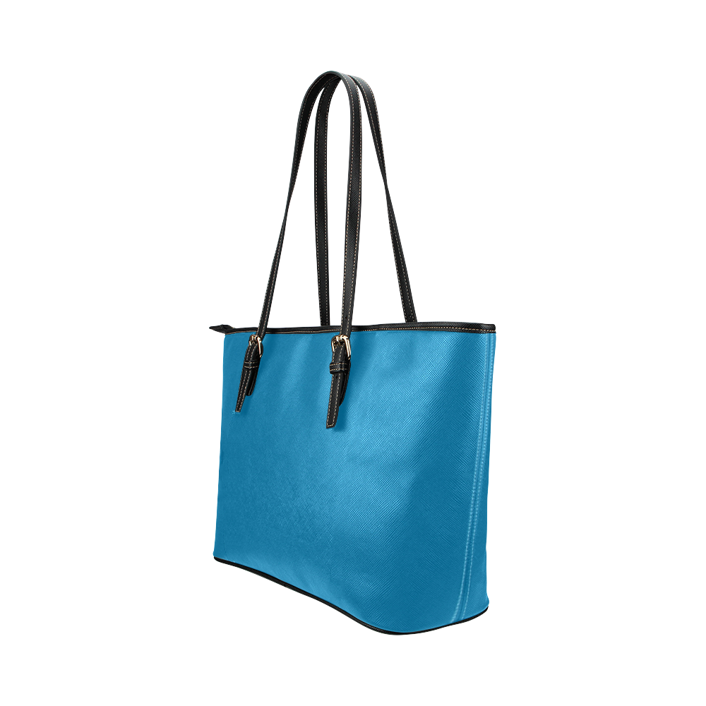 Methyl Blue Leather Tote Bag/Large (Model 1651)
