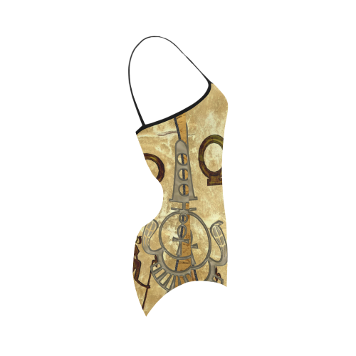 Egyptian sign Strap Swimsuit ( Model S05)