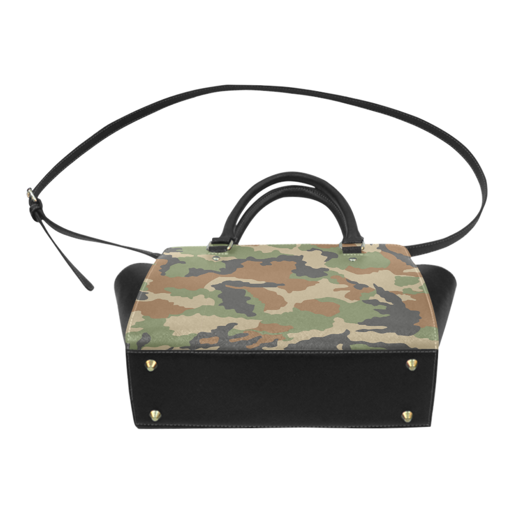 Woodland Forest Camouflage Classic Shoulder Handbag (Model 1653)