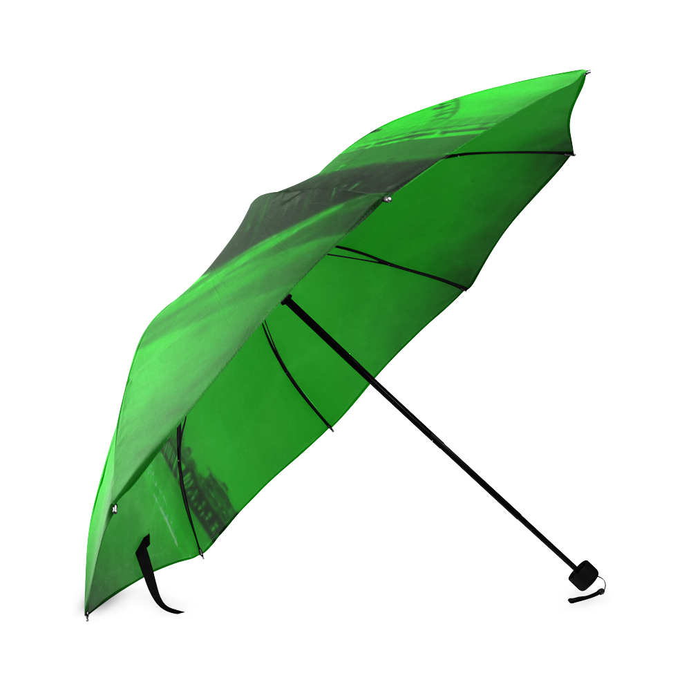 Ghostly Green Santa Monica Pier Foldable Umbrella (Model U01)