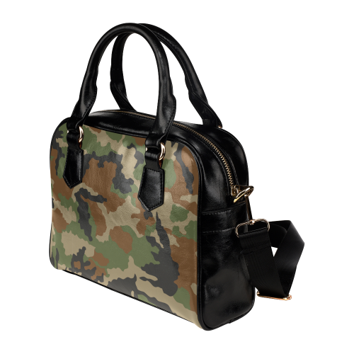 Woodland Forest Camouflage Shoulder Handbag (Model 1634)