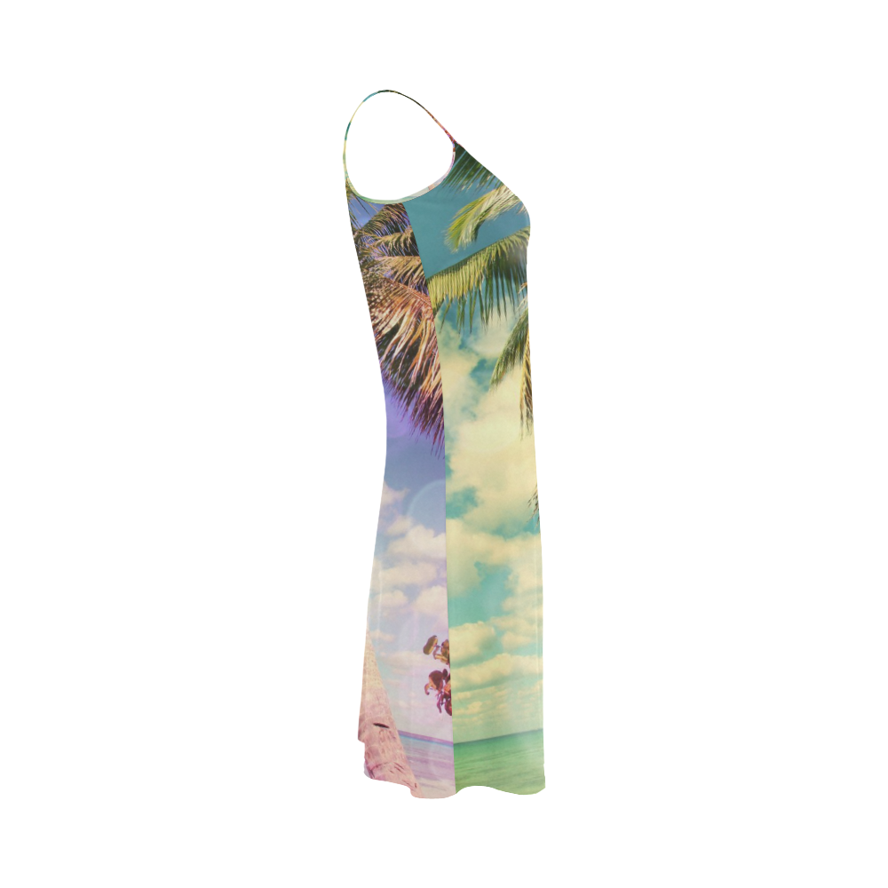 Prismatic Palm Alcestis Slip Dress (Model D05)