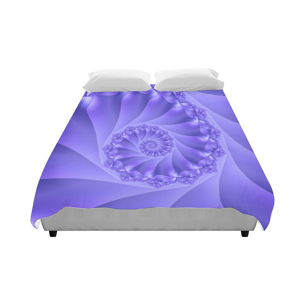 Indigo Purple Spiral Fractal Duvet Cover 86"x70" ( All-over-print)