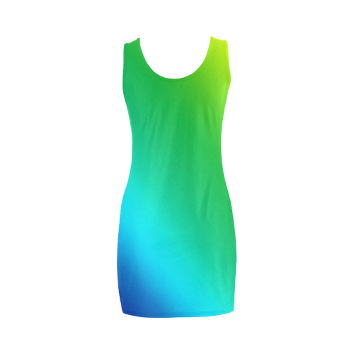 Green gradient VAS2 Medea Vest Dress (Model D06)
