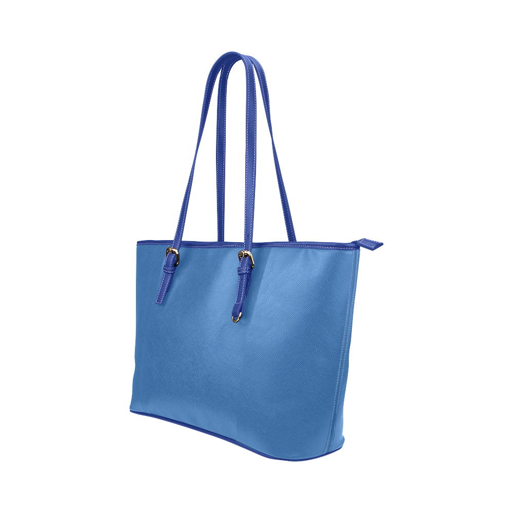 Palace Blue Leather Tote Bag/Large (Model 1651)