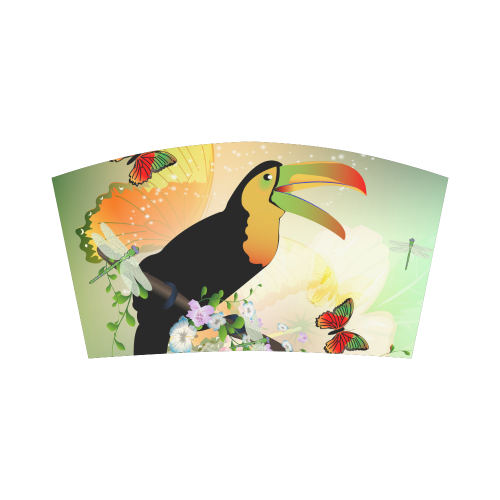 Funny toucan with flowers Bandeau Top