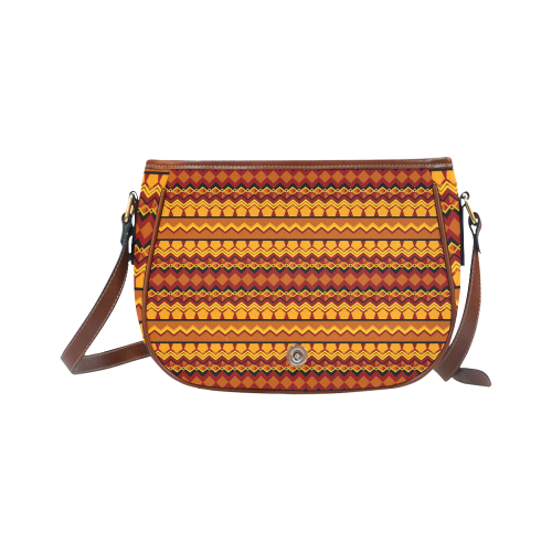 Gold Tribal Pattern Saddle Bag/Large (Model 1649)