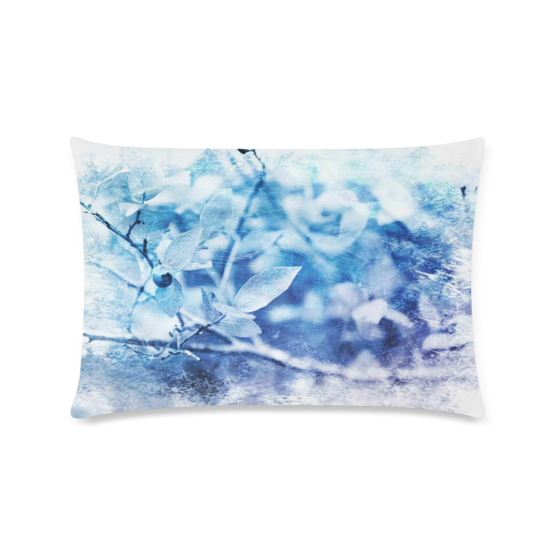 Blueberry Blues Custom Rectangle Pillow Case 16"x24" (one side)