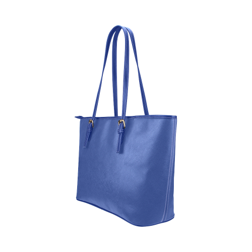 Dazzling Blue Leather Tote Bag/Large (Model 1651)