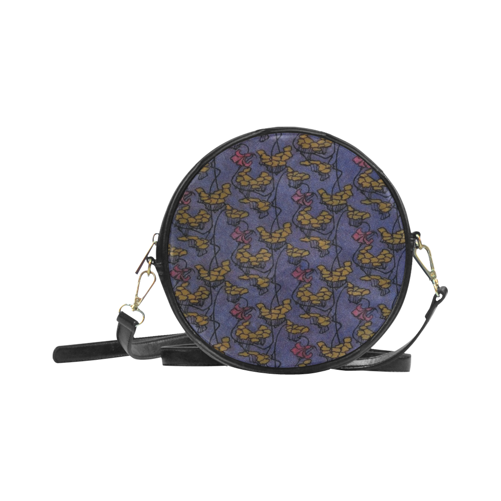 Art Nouveau Floral Round Sling Bag (Model 1647)