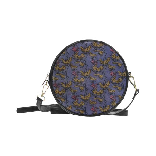 Art Nouveau Floral Round Sling Bag (Model 1647)