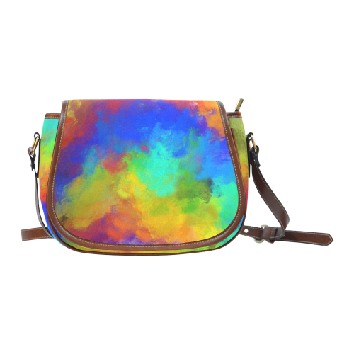Rainbow Oil Painting Saddle Bag/Large (Model 1649)