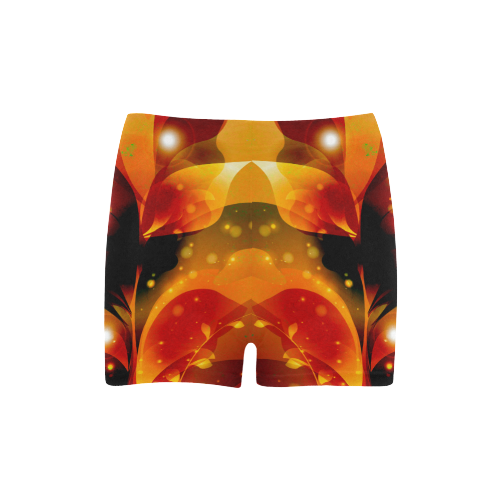 Awesome abstract flowers Briseis Skinny Shorts (Model L04)