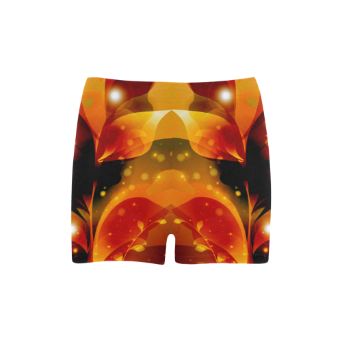 Awesome abstract flowers Briseis Skinny Shorts (Model L04)