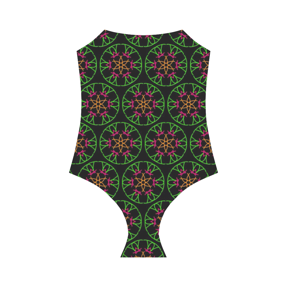funny doodle pattern 05 Strap Swimsuit ( Model S05)