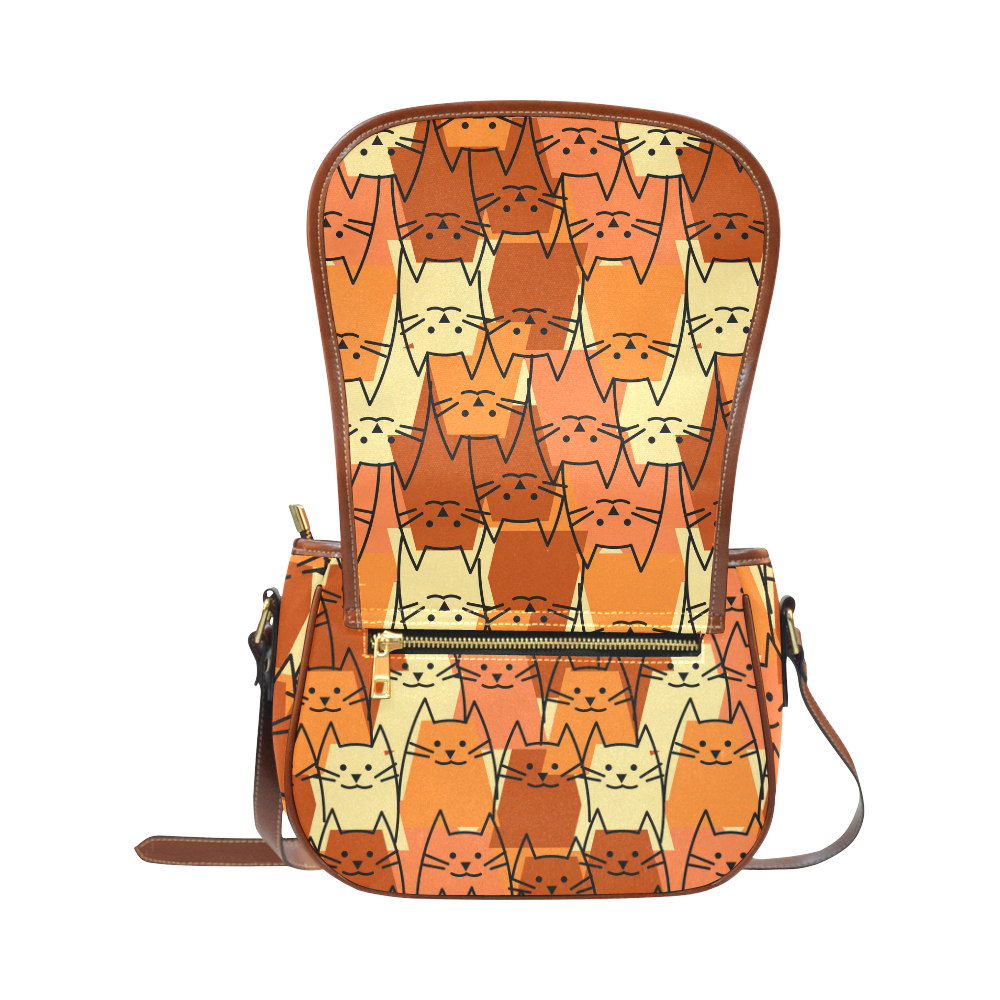 Cute Cats Saddle Bag/Large (Model 1649)
