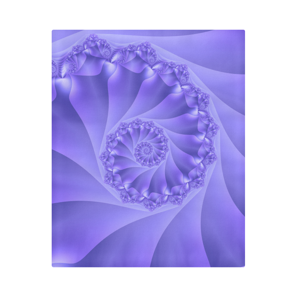 Indigo Purple Spiral Fractal Duvet Cover 86"x70" ( All-over-print)