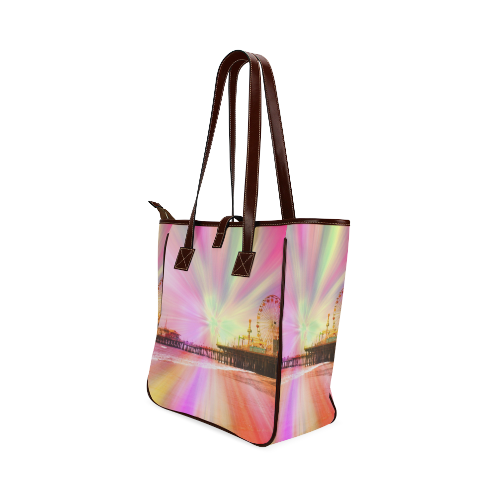 Pink Explosion Santa Monica Pier Classic Tote Bag (Model 1644)
